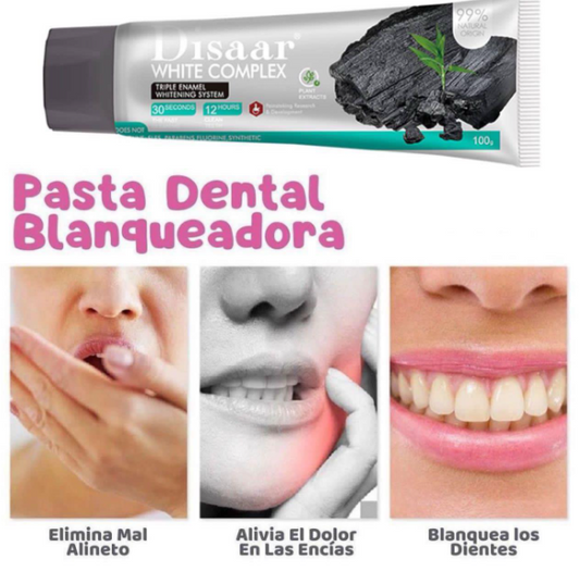 Pasta de dientes blanqueadora con carbón Disaar White Complex
